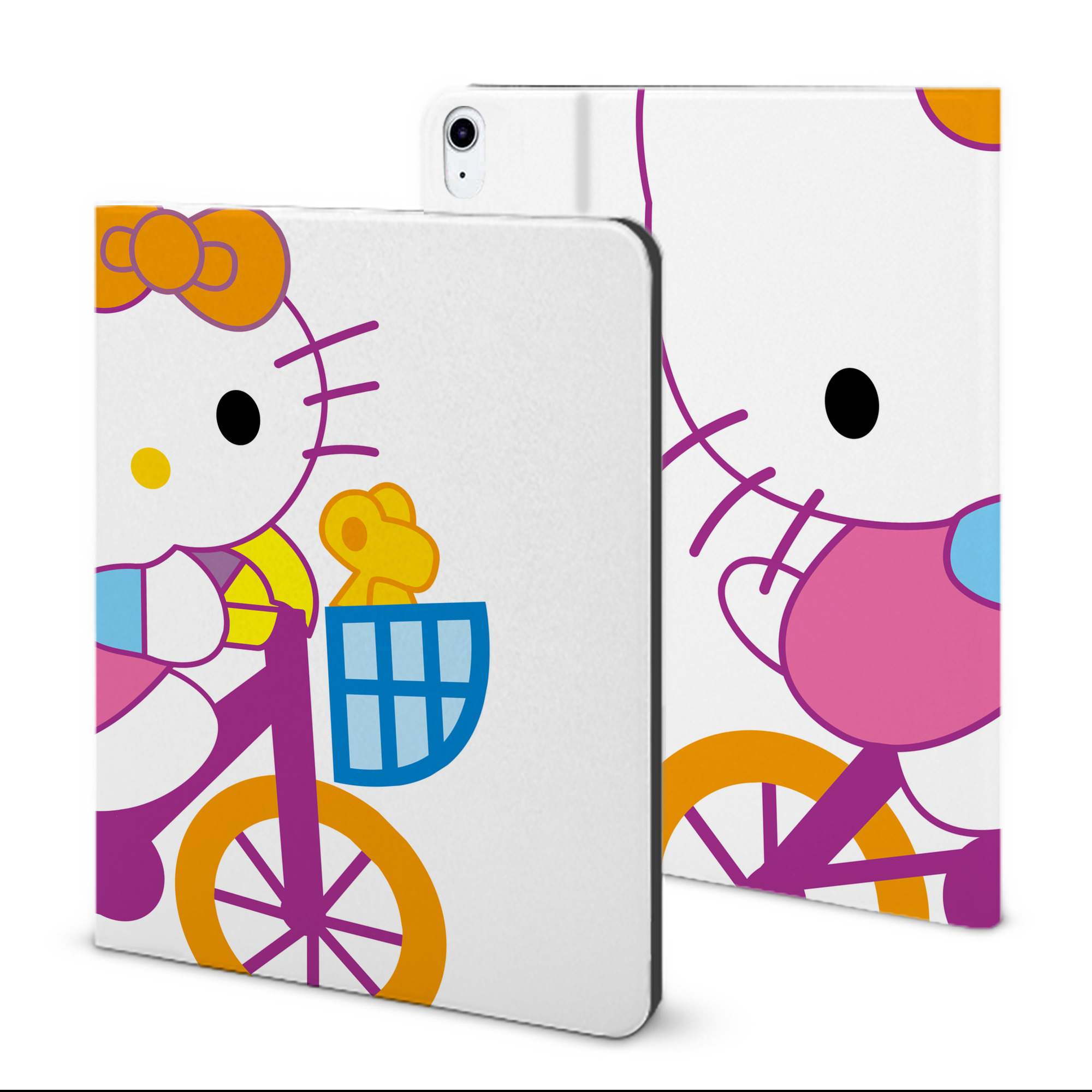 （画像用） Hello Kitty ハローキティ IPad ケース ブック型 PUレザー TPU 耐衝撃 軽量 薄型 ペン収納なし 全面保護 IPad 各モデル対応